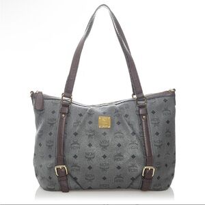 MCM Dark Gray Tote Bag with Gold no Accents with no strap
